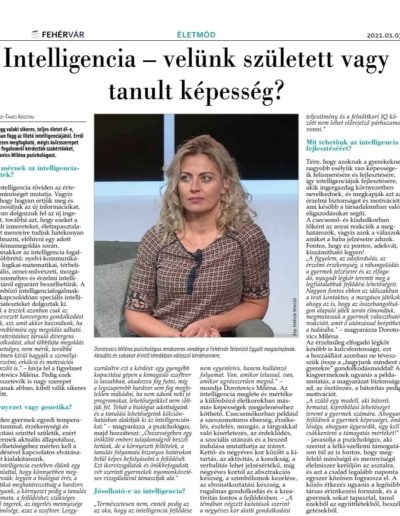 Intelligencia-velünk született vagy tanult képesség